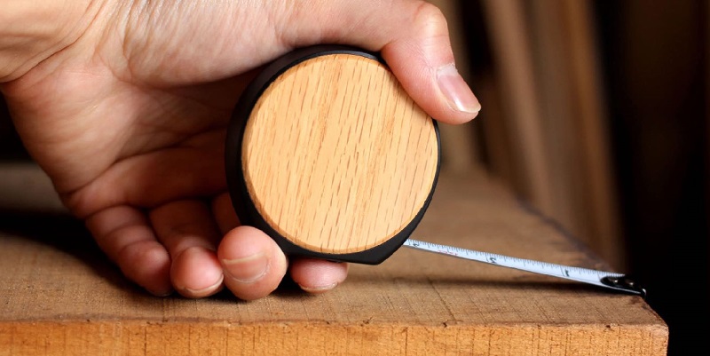 What are the steps to make a wooden tape measure?